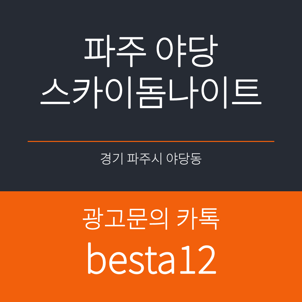 파주야당스카이돔나이트 경기 파주시 소리천로 25 선택 기준 안내 카드